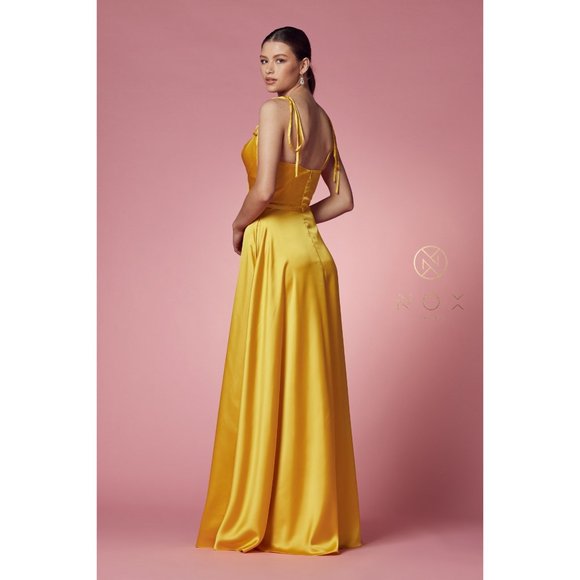 Sleeveless Wrap Skirt With Slit Slate Sunflower Multisizes NX R1029 - Picture 3 of 4